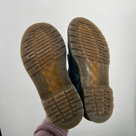 Dr Martens Pascal Turquoise Blue Glitter Boots US Size 2 - Picture 7 of 10